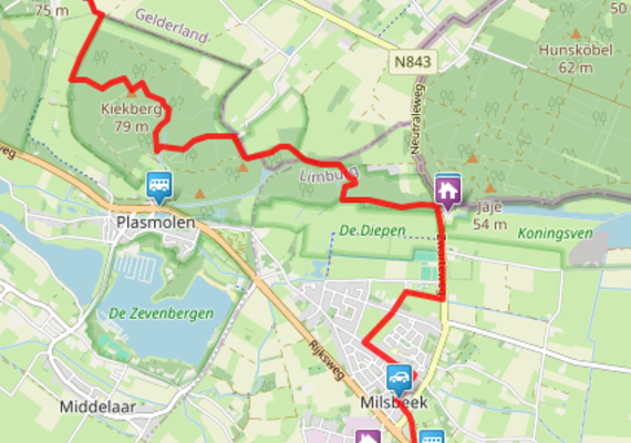 Wandelen Etappe Pieterpad Gennep naar Groesbeek.